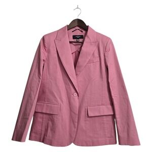 Weekend Max Mara Gelosia Linen Blend Single Breasted Blazer Sz 10